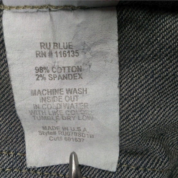 RU Blue Straight Dark Wash Jeans Women's 30 #1417 - Picture 7 of 8